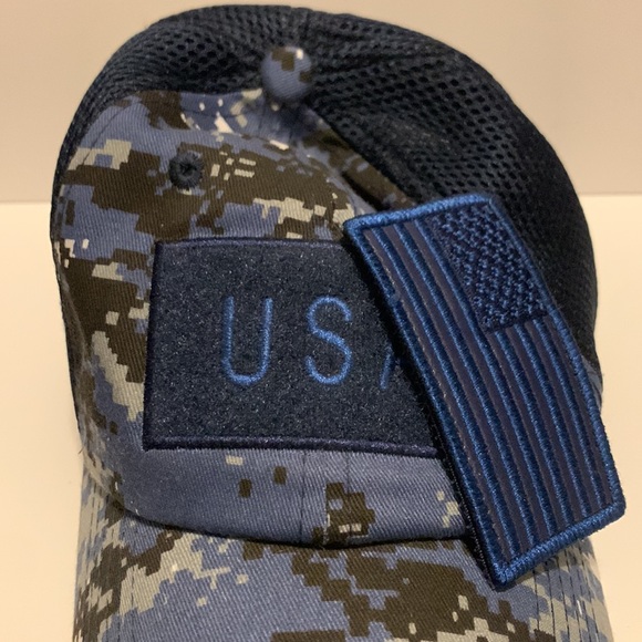 Tactical American Flag Cap Velcro SnapBack with Velcro label - Picture 5 of 5